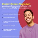 Doctor's Recipes Magnesium Glycinate Supplement, Amino Acid Chelated, Non Buffered, High Absorption, Easy on Stomach, Support Calm, Bone, Heart, Energy, Nerve, 90 Vegan Capsules 4