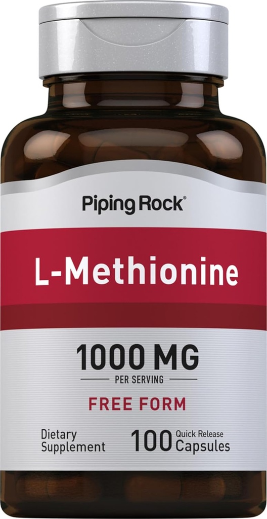 Piping Rock L Methionine 1000mg | 100 Capsules | Free Form Supplement | Non-GMO, Gluten Free 2