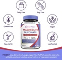 Doctor's Recipes Magnesium Glycinate Supplement, Amino Acid Chelated, Non Buffered, High Absorption, Easy on Stomach, Support Calm, Bone, Heart, Energy, Nerve, 90 Vegan Capsules 6