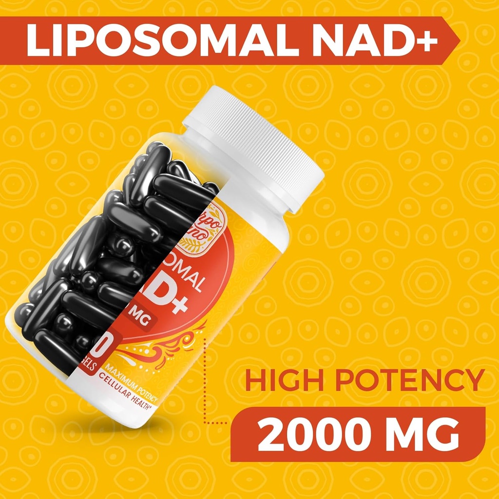 2000 MG NAD Supplement, Liposomal NAD+ with High Absorption, More Efficient Than Nicotinamide Riboside, Pure & Plus Boosting Supplement, Aging Defense, Metabolism & Cellular, 240 softgels 4