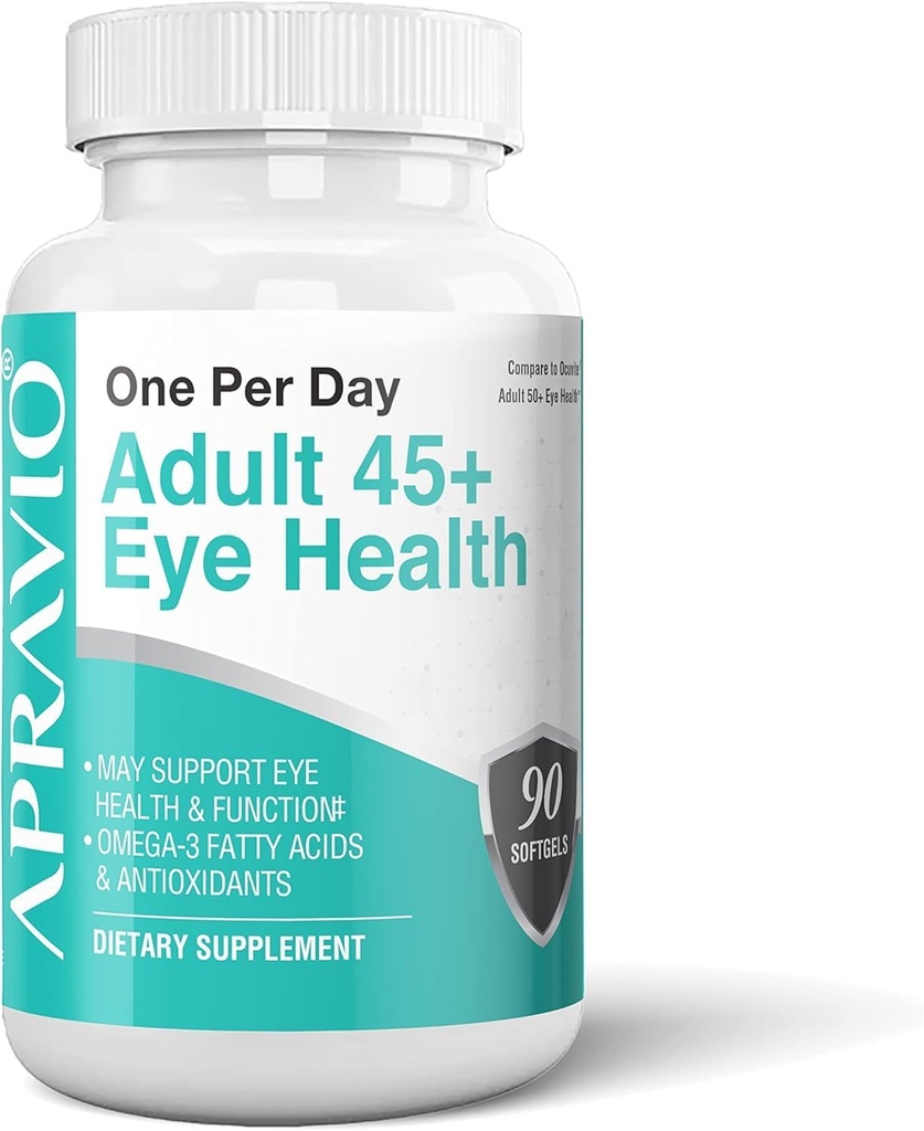 Adult 45+ Eye Health Eye Vitamins w/Vitamin C, Vitamin E, Zinc, Copper, & Omega-3 Fatty Acids for Vision Health & Eye Protection, 90 softgels 2