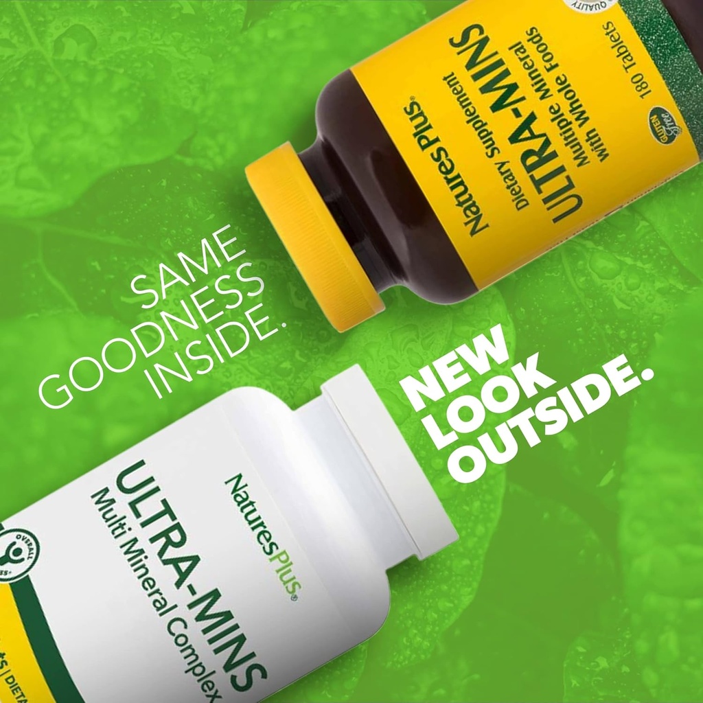 NaturesPlus Ultra-Mins - 180 Tablets - Multi Mineral Complex with Calcium, Iron, Magnesium & Zinc - Vegan, Gluten Free - 90 Servings 3