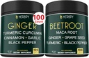 Bundle 5in1 Ginger Supplement & 6in1 Beet Root Capsules - Supports Heart Health, Immune and Digestive 2