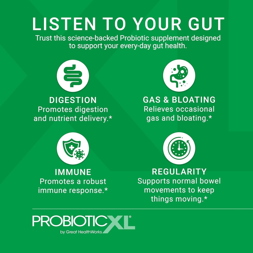 OmegaXL ProbioticXL - Probiotic & Prebiotic, Shelf Stable - Blend 11 Strains - Promote Healthy Gut Flora Growth, 12.5 Billion CFU - Non-GMO, Gluten-Free - 30 Veggie Caps 2