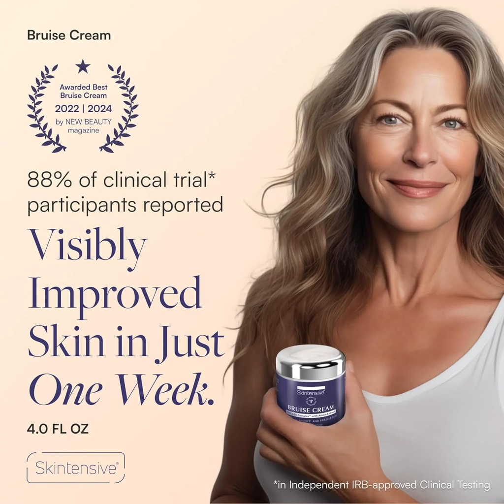 SKINTENSIVE Arnica Bruise Cream for Thin Skin - Moisturizing, Vitamin K C and E, Skin Renewal, 4 Oz 4
