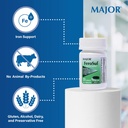 Major Ferosul - Ferrous Sulfate 325mg Tablets with 65mg of Elemental Iron - Iron Supplement for Women, Men - Green - 100 Tablets (6 Pack) 5