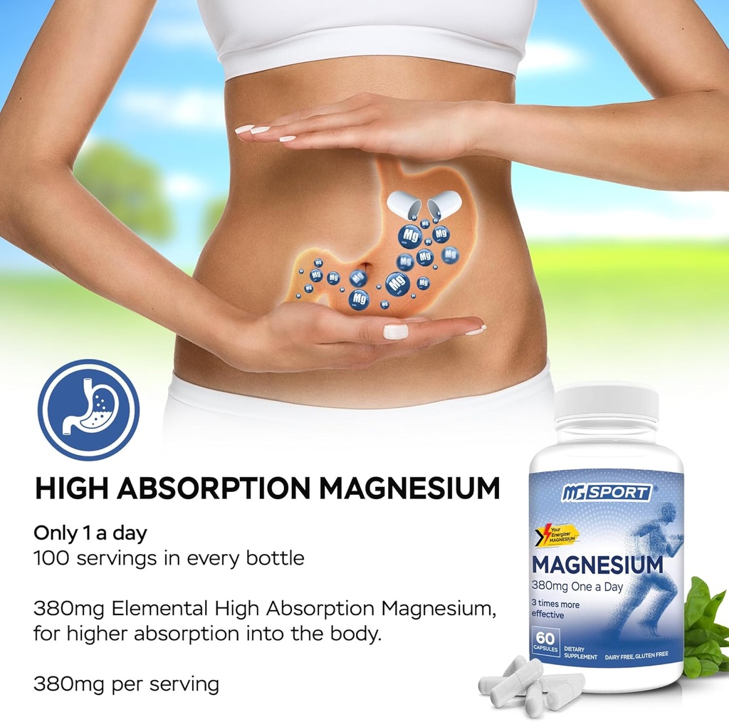 Magnesium High Absorption Supplement and Oil Spray Supports Muscle Function, Sore Muscles, Leg Cramps and Recovery 4