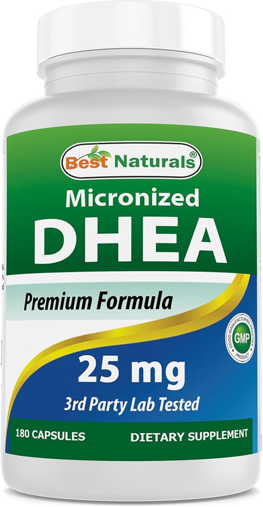 Best Naturals, Micronized DHEA 25 mg 180 Capsules 2