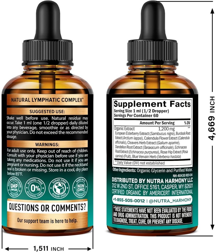 NUTRAHARMONY Vitamin B-Complex & Lymphatic Drops 4