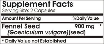 Fennel Seed 900mg ~ 200 Capsules - No Additives ~ Naturetition Supplements 3
