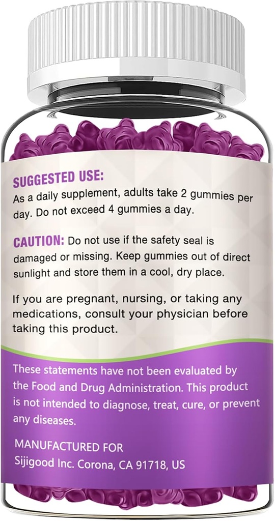 2 Pack Calcium Magnesium Zinc Gummies with Vitamin C D3 K2, Calcium Gummies for Bone, Muscle, Calm & Zzz Support, High Absorption Formula with Magnesium Zinc Potassium, Elderberry Flavored 120 Cts 4