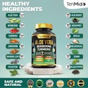 Aloe Vera Capsules Supplement - 12in1 Formula - Combine with Berberine, Turmeric, Ceylon Cinnamon, Banaba Leaf, Gymnema Sylvestre, Acai Berry, Bergamot, Garlic, and More - 120 Capsules 4
