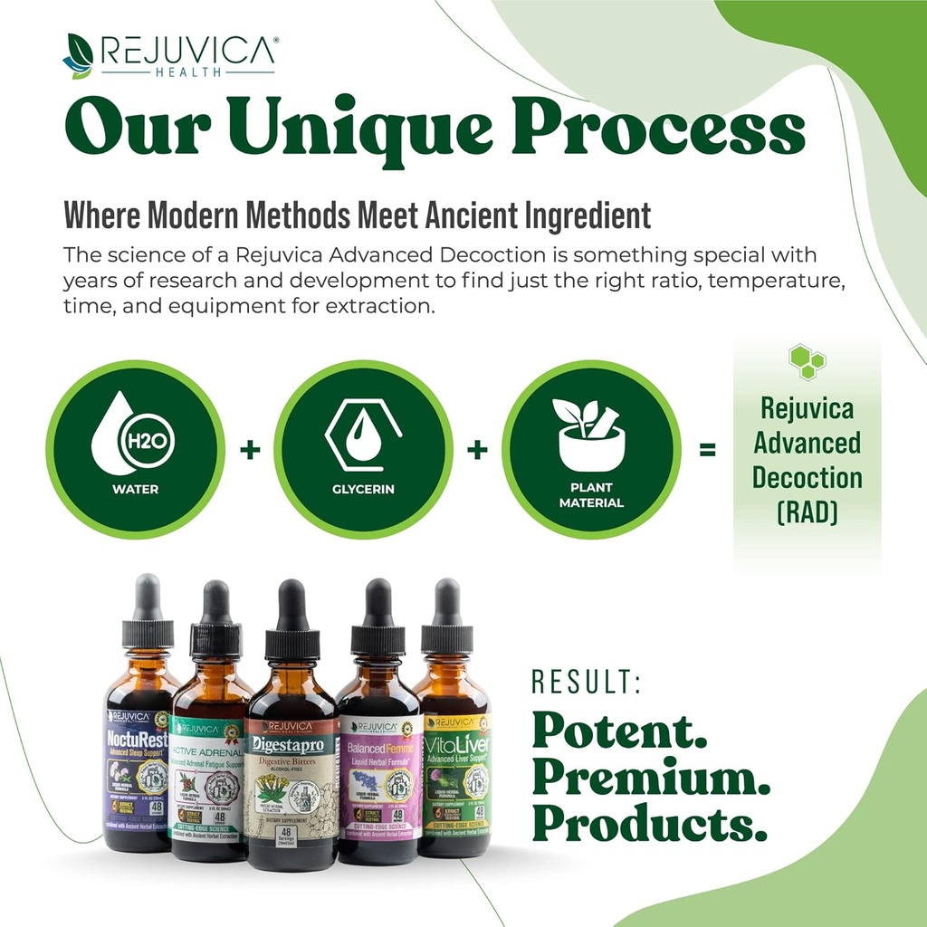 Rejuvica Health Active Adrenal + VitaLiver - Support Stress + Liver - Liquid Delivery for Better Absorption - Rhodiola, Milk Thistle, Holy Basil, Artichoke, 5