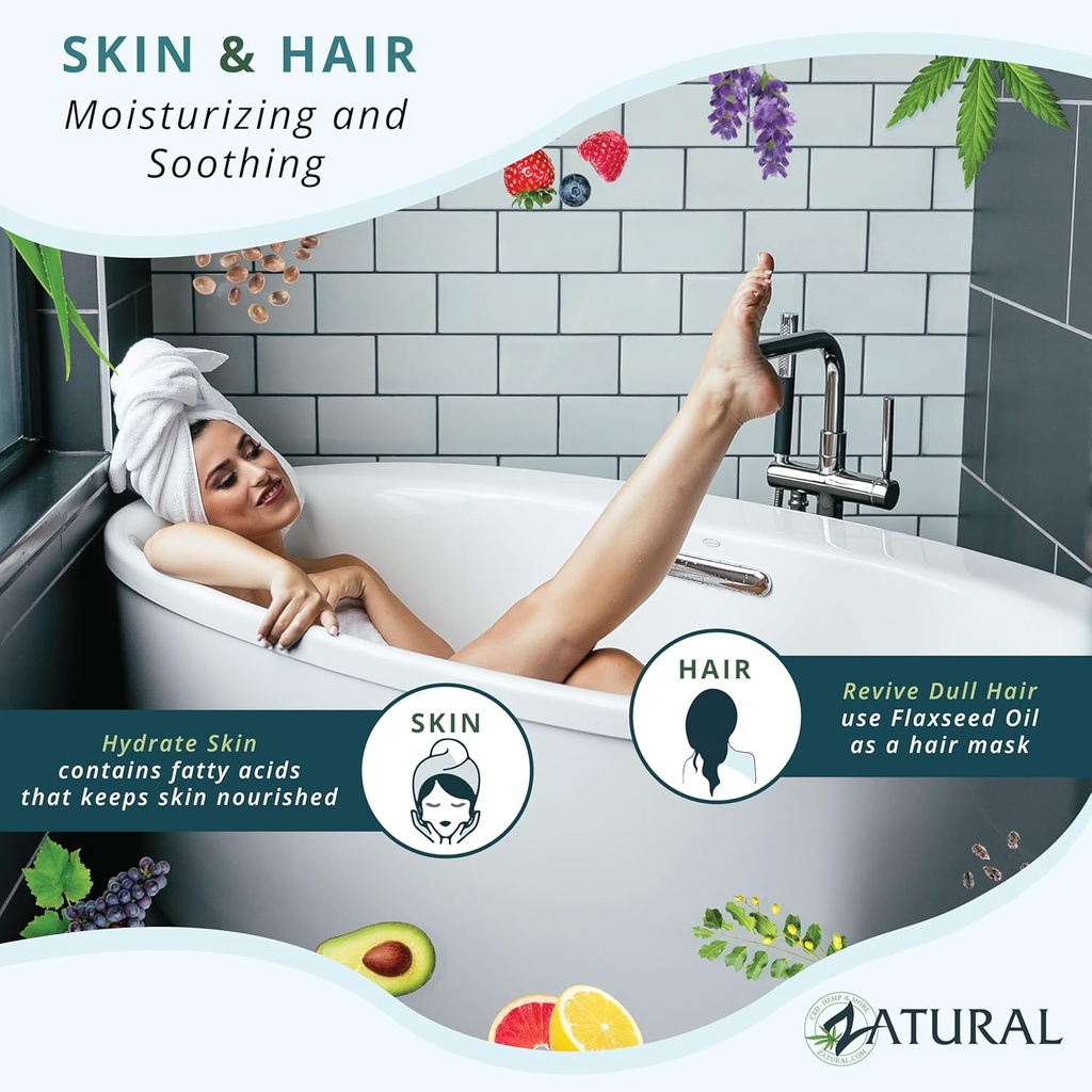 Zatural Flaxseed Oil Naturally Grown 100% Pure Flax Seeds Cold Pressed Vegan Omega Fatty Acids 128oz (1 Gallon) 4