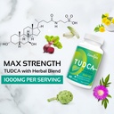 TUDCA Liver Support Supplements 1000mg - 120 Vegan Capsules,TUDCA Bile Salts with Milk Thistle Herbal Blend Formula for Liver Cleanse & Repair 5