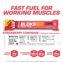 Clif Bloks Sours - Strawberry Lemonade Flavor with Caffeine - Energy Chews - Non-GMO - Plant Based - Fast Fuel for Cycling and Running - Quick Carbohydrates and Electrolytes - 2.12 oz. (18 Count) 3