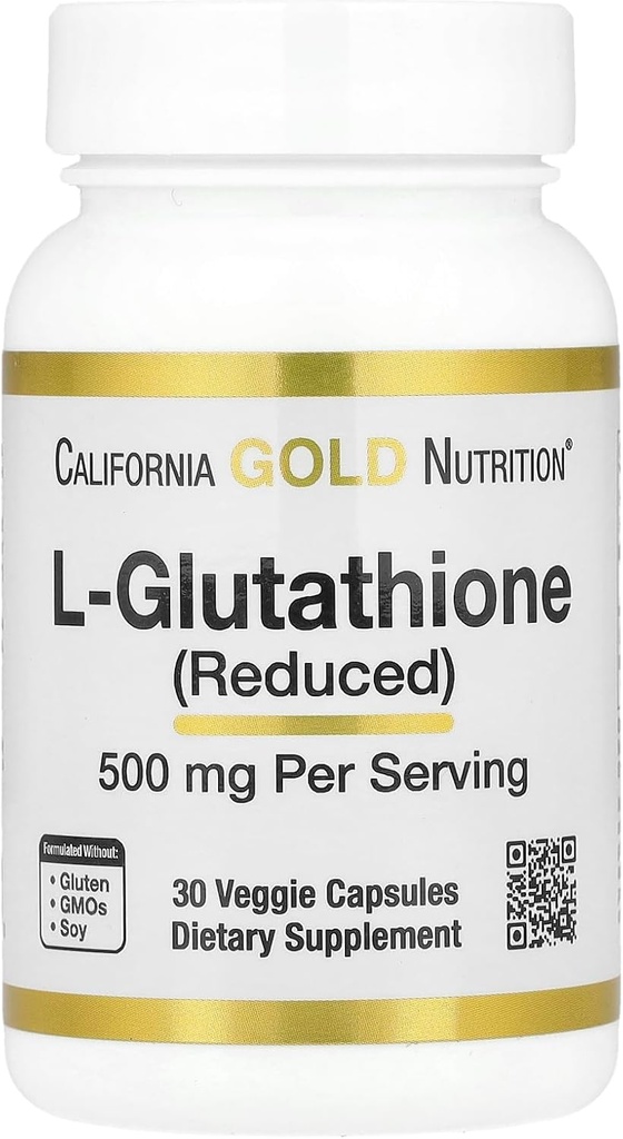 California Gold Nutrition L-Glutathione (Reduced), 500 mg, 30 Veggie Capsules 2