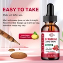 Berberine HCL Liquid Drops, 1500mg Berberine Supplement with Ceylon Cinnamon, Bitter Melon, Milk Thistle for Immune, Digestion System & Heart Health, 2 Fl Oz, Sugar-Free Pineapple Flavor 5
