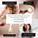 CORREXIKO Marine Collagen Supplement Pills & Powder Bundle - Includes 10,000mg Double Hydrolyzed Collagen Powder 1kg, 15 oz & 5oz and 1800mg Collagen Peptides 120 Capsules - for Hair, Skin & Nails 5