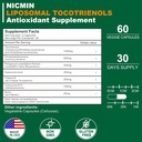 1200MG Vitamin E Tocotrienols Liposomal Tocotrienols Supplement with Phosphatidylcholine, 95% Delta-tocotrienols and 5% Gamma-tocotrienols, High Absorption for Heart, Brain Function 60 Capsules 3