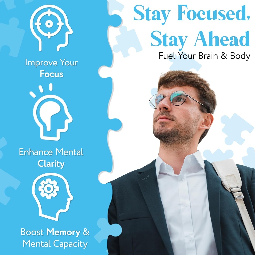 Focus Fuel Neuro Capsules: Boost Mental Clarity, Focus & Memory with DMAE, L-Glutamine & Essential Vitamins - 60 Capsules 5