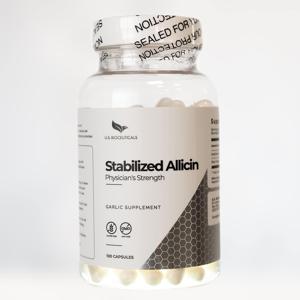 Stabilized Allicin (Non-GMO) - 700,000 mcg Allicin Per Bottle - Laboratory Tested - cGMP Certified Manufacturing 2