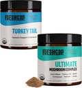 FreshCap Mushrooms Immunity Bundle (Turkey Tail Powder and Ultimate Mushroom Complex Powder) 2
