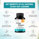 Sandhu's 15 Day Gut Cleanse Colon Detox for Women & Men| Supports Colon Cleansing & Digestive Health| Senna, Cascara Sagrada, Psyllium Husk & Probiotics| 30 Capsules Dietary Supplement,15 Days Supply 3