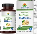 Brieofood Organic Ginger 1500mg, 45 Servings, Vegetarian, Gluten Free, 90 Vegetarian Tablets 2