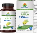 Brieofood Organic Amla 1500mg, 45 Servings, Vegetarian, Gluten Free, 90 Vegetarian Tablets 2