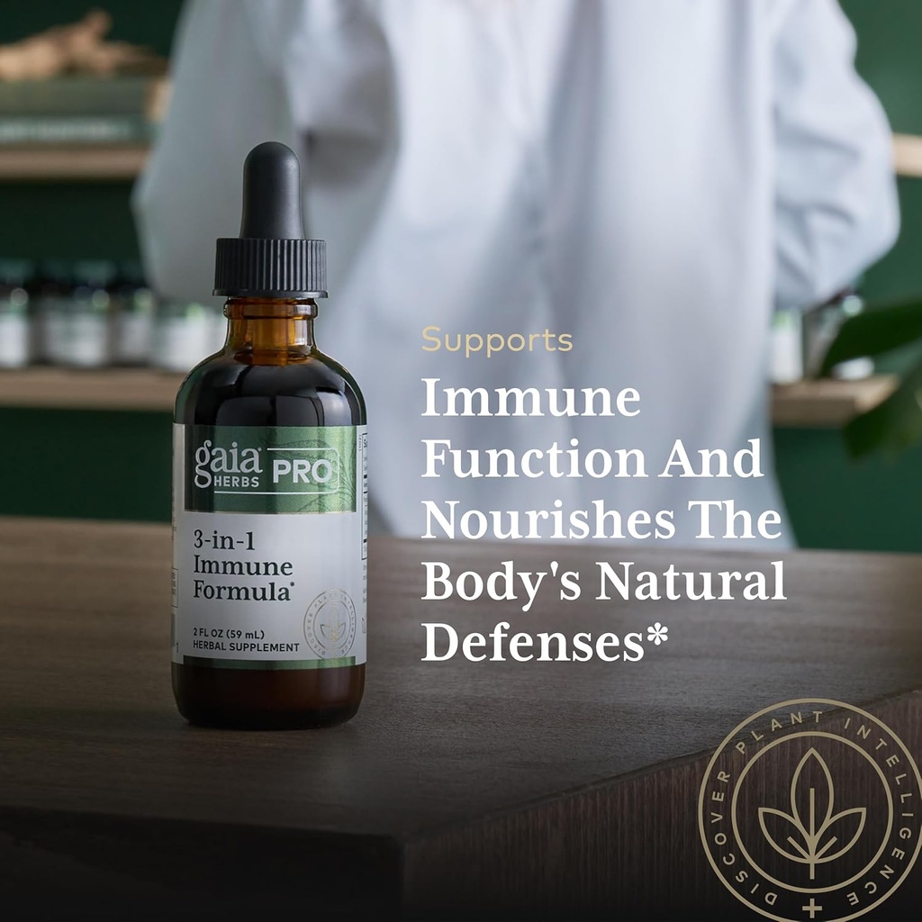 GAIA HERBS PRO 3-in-1 Immune Formula - Immune System Support Supplement* - Liquid Supplement with Astragalus Root & Schisandra Berry - 2 fl oz (44 Servings) 6