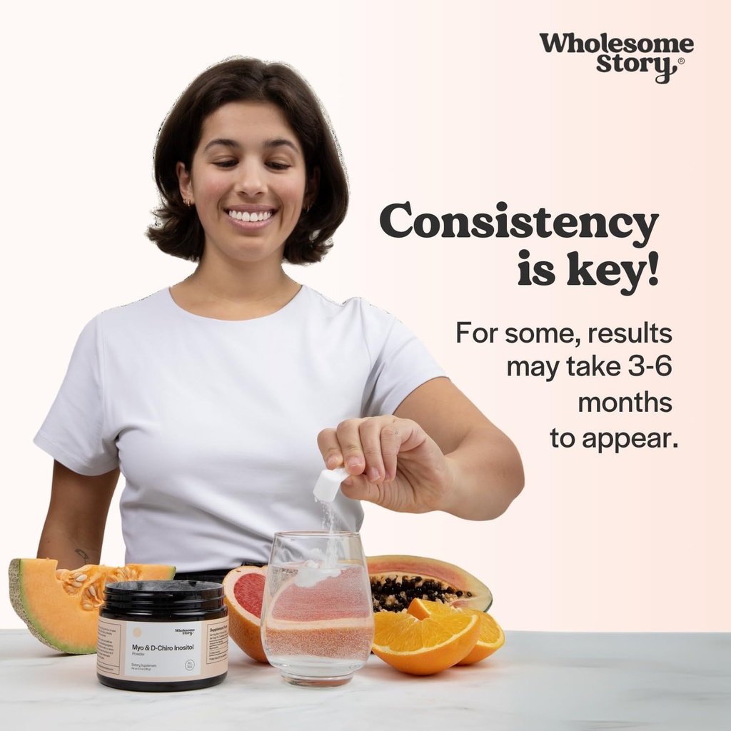 Myo-Inositol & D-Chiro Inositol Supplement Powder for Women | Hormonal Balance & Healthy Ovarian Function Support | Vitamin B8 | Great Alternative to Capsules | 40:1 Ratio | 90 Servings 6