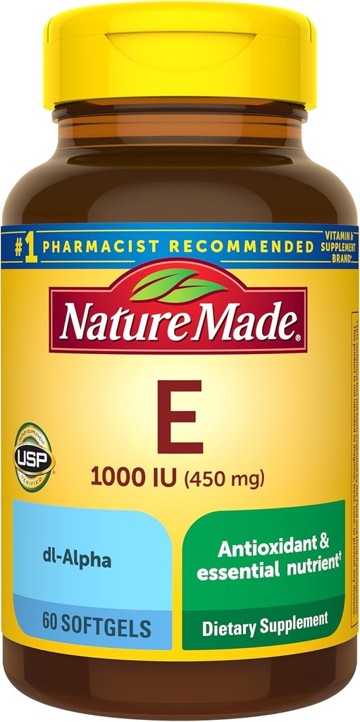 Nature Made dl-Alpha Vitamin E 1000 IU Softgels 60 ea (Pack of 2) 3