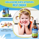 Liquid Calcium Citrate Drops with L-Lysine 500mg, Magnesium & Zinc, Calcium Citrate 600mg Supplement with Vitamin D3 & K2 for Kids & Adults, 2 Fl Oz 5