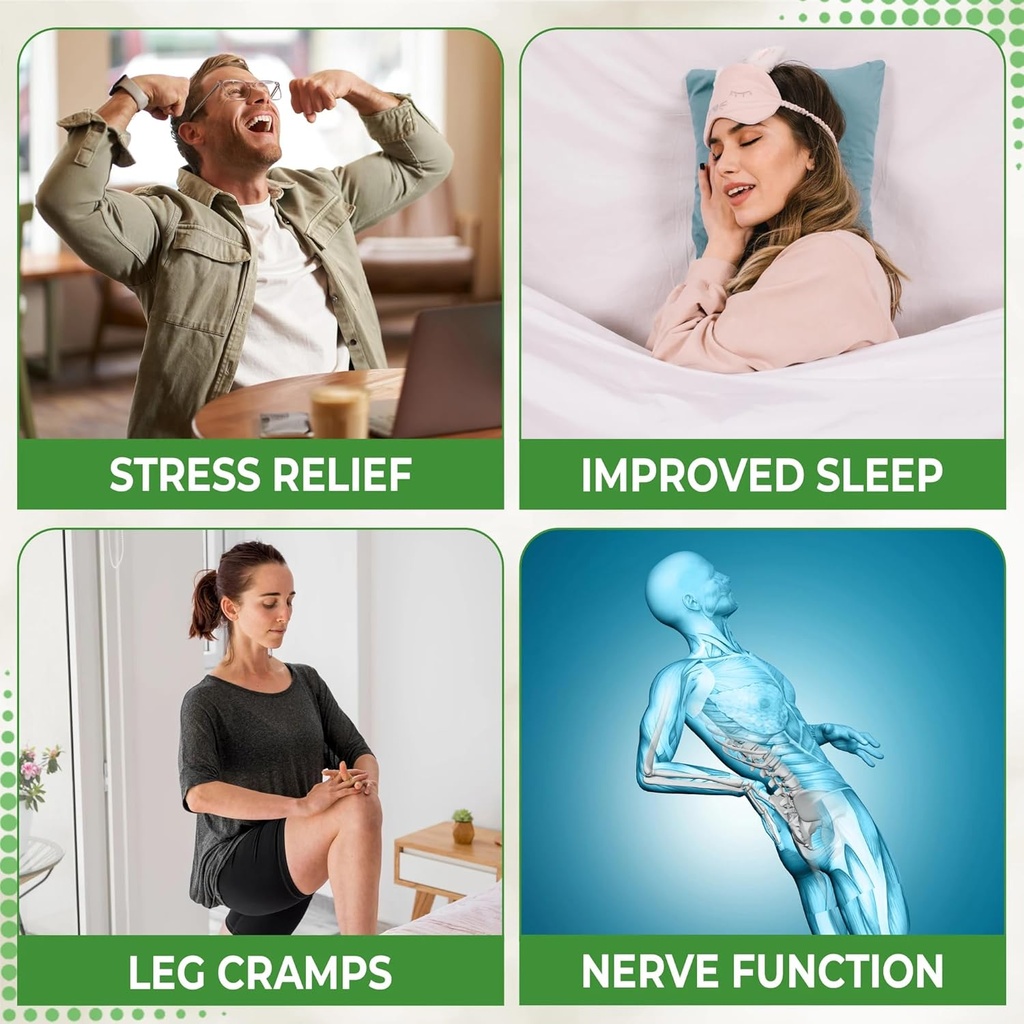 Magnesium Glycinate 400 mg - 120 Tablets - High Absorption, mag Supplement for Leg Cramps, Ease Muscles, Heart, Calm, Support Stress, Bone & Nerve Health, Magnesium Supplement, Made in USA, Vegan 4