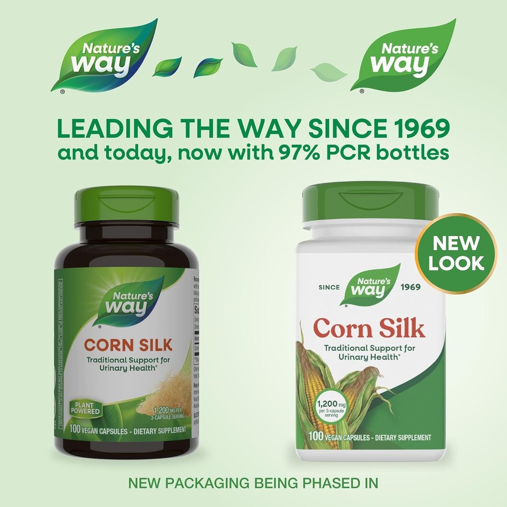 Nature's Way Corn Silk - 1,200 mg per 3-Capsule Serving - Traditional Urinary Health Support* - Corn Silk Dietary Supplement - Vegan & Gluten Free - 100 Vegan Capsules 4