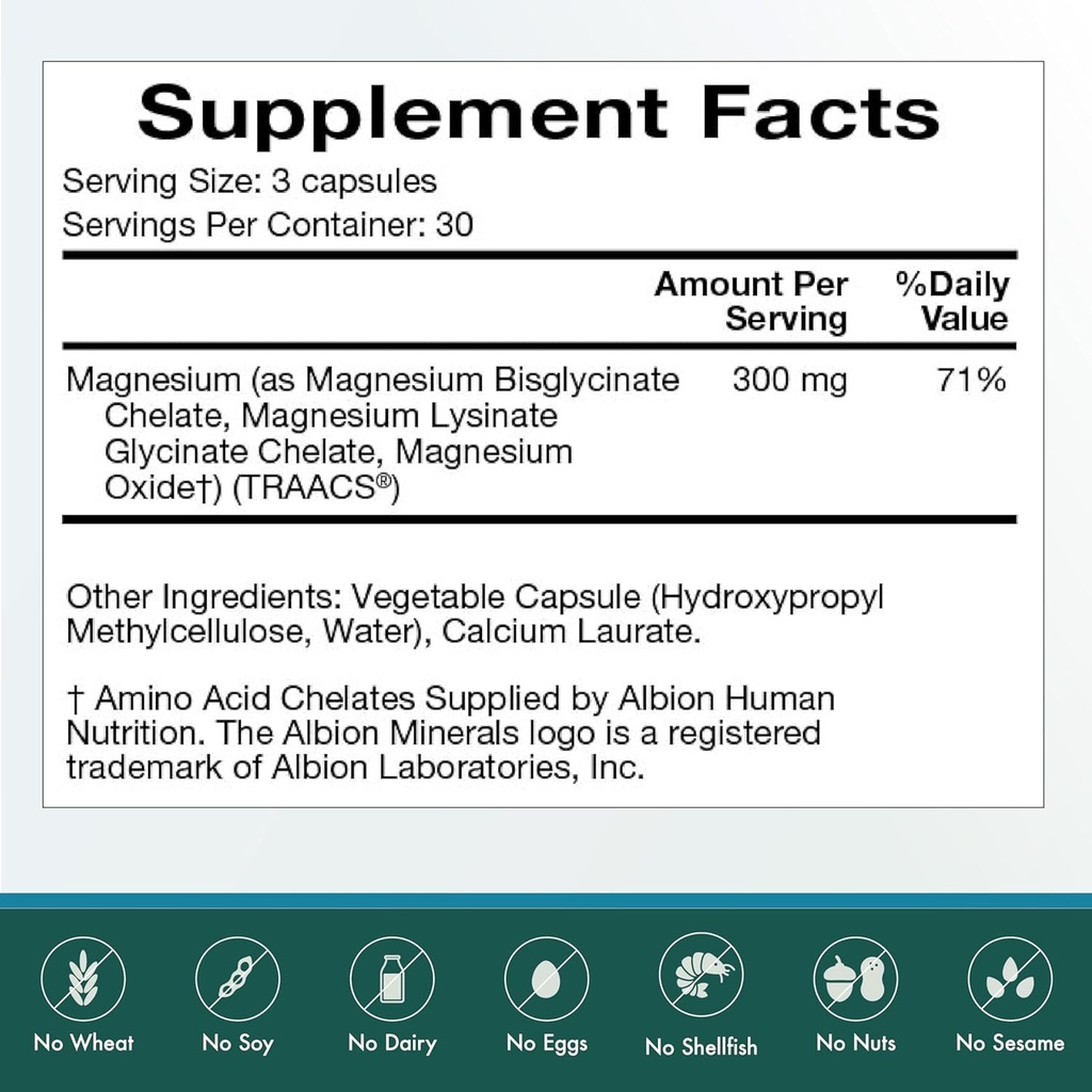Natura Health Products Dual-mag Complex Supplement - Promotes Cardiovascular, Neurological, and Immune Health - Featuring Albion’s Magnesium Bisglycinate Buffered Chelate (90 Capsules) 6