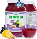 Wildcrafted Irish Sea Moss Gel | Made in USA | Rich in Vitamins & Minerals | Sea Moss Gel Raw | Nutritional Supplement | Elderberry (16 oz) 2