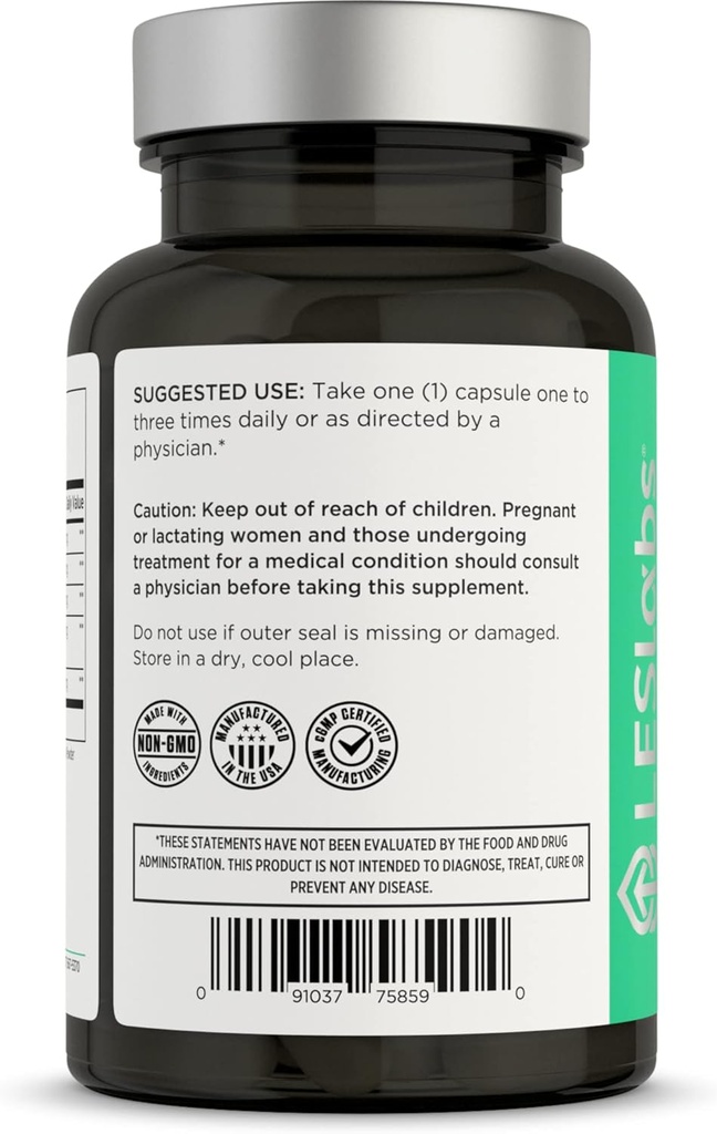 LES Labs Sinus & Seasonal – Sinus Relief, Nasal Health, Balanced Histamine Response, Clear Lungs & Respiratory Health – Butterbur, Quercetin, Nettle Root & Bromelain – Non-GMO Supplement – 60 Capsules 4