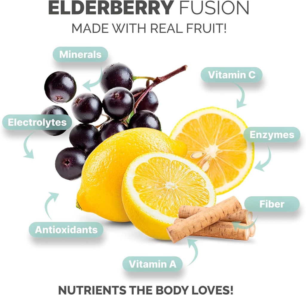 Wildcrafted Irish Sea Moss Gel | Made in USA | Rich in Vitamins & Minerals | Sea Moss Gel Raw | Nutritional Supplement | Elderberry (16 oz) 6