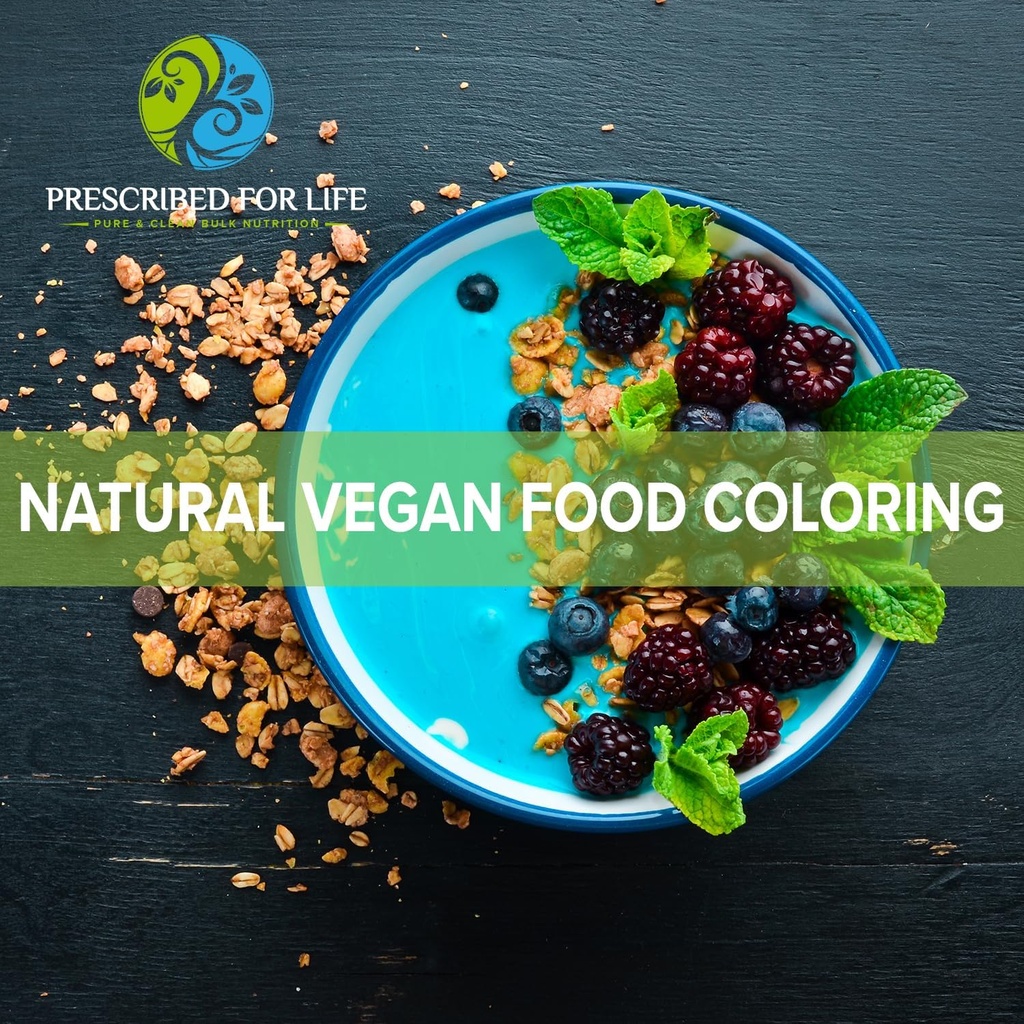 Prescribed For Life Blue Spirulina Powder, Pure Vegan Superfood, Gluten Free, Natural, Non GMO, Blue Algae Powder (Phycocyanin), Packed with Protein, Vitamins & Antioxidants (56g) 5