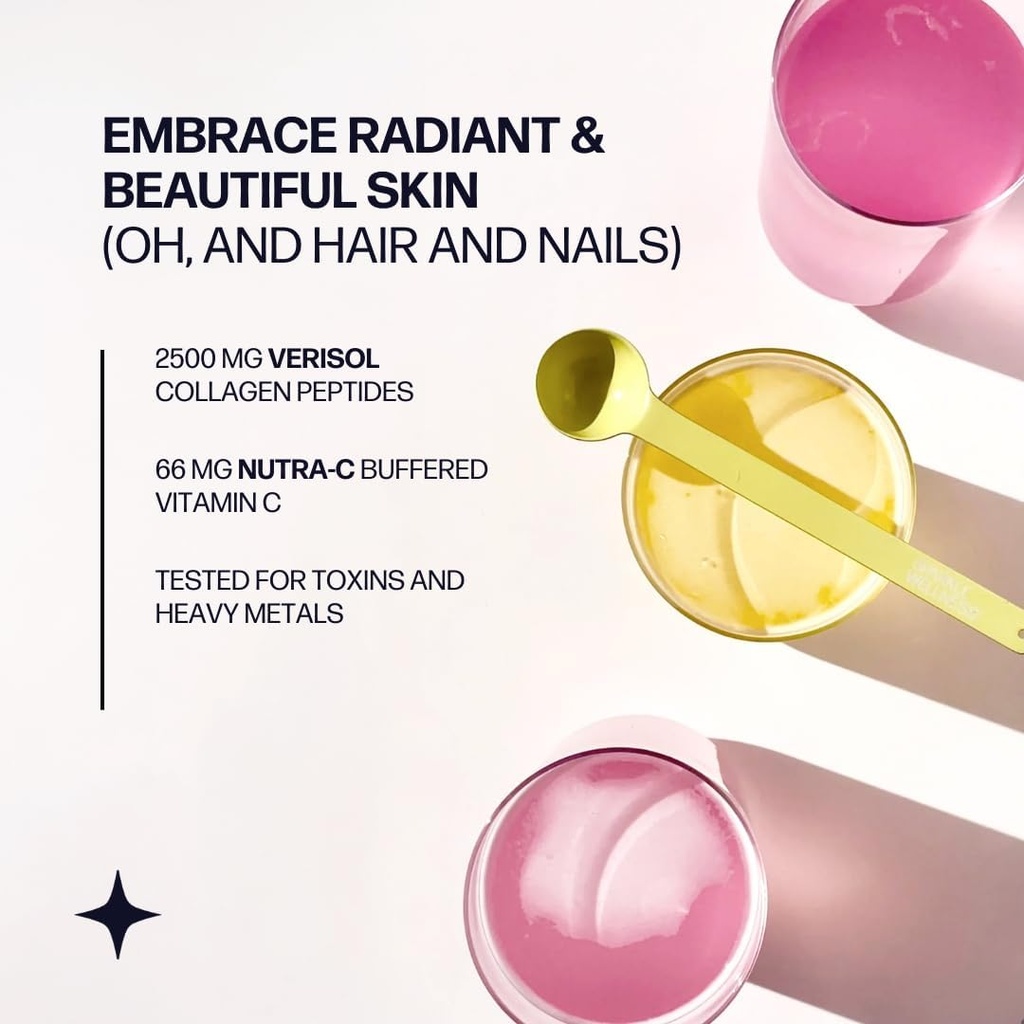 Sparkle Wellness VERISOL Bioactive Hydrolyzed Collagen Peptides | Collagen Powder Supplement with Vitamin C for Skin, Hair & Nail Health | Skin Boost (Acai Lemonade) [30-Serves] 5