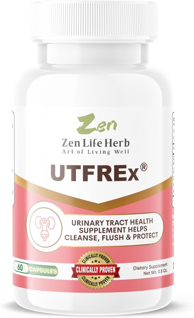 ZEN LIFE HERB UTFREx – Fast Acting - Promotes Urinary Tract Health Supports Healthy Immune and Urinary System, No Vitamins, Minerals, Prebiotics, Sugar, Plant-Based Supplement (60 Capsules) 2