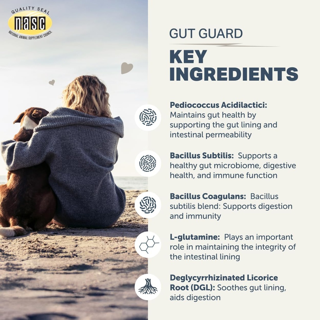 Four Leaf Rover Gut Guard - Dog Probiotics, Prebiotics, and Organic Herbs for Gut Health and Immune Support - Veterinarian Formulated - 30 Day Large Dog Supply 4