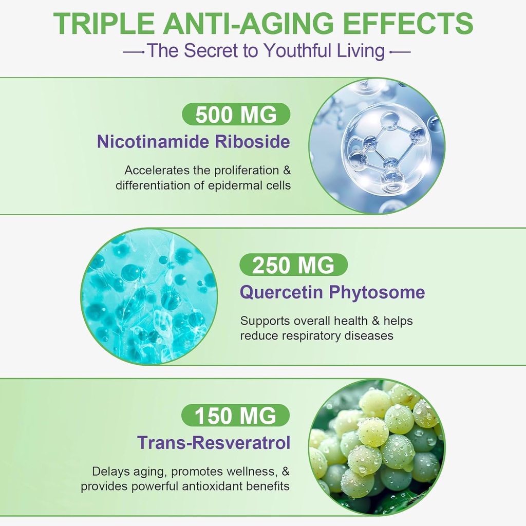 NAD+ Supplement for Anti Aging and Cell Regeneration, 900mg NAD Supplement, Liposomal Nicotinamide Riboside, Support Cellular, Muscle & Energy, NMN Supplement Alternative 80p 5