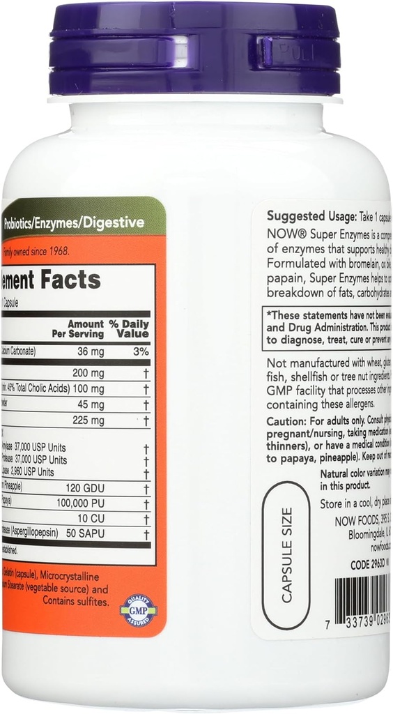 NOW Foods Super Enzymes - 90 Capsules 3