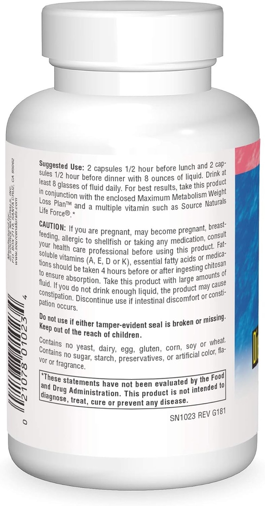 Source Naturals Diet Chitosan 500 Mg,120 Capsules 3