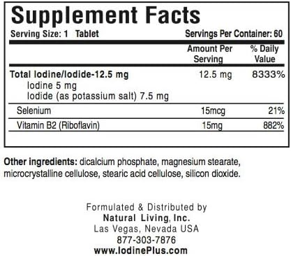 Natural Living Iodine Plus for Low Thyroid – 6 Bottles 3