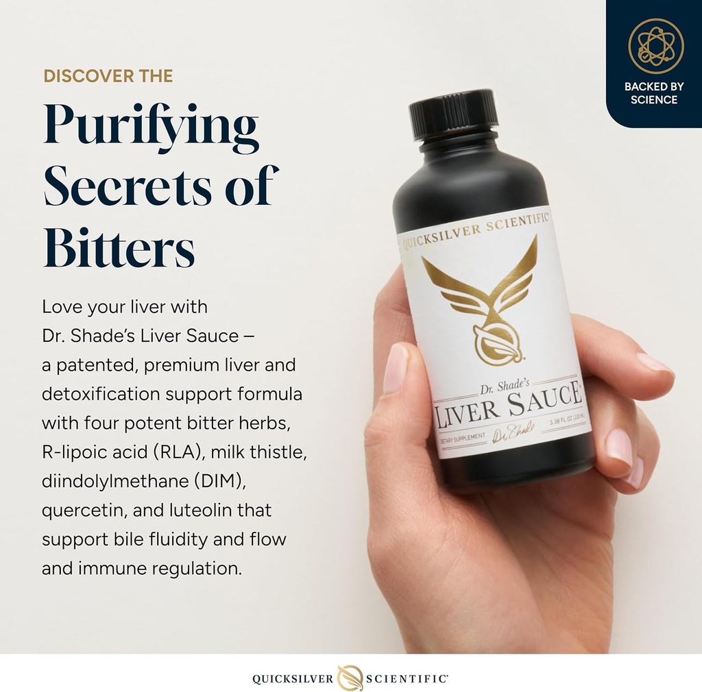 Quicksilver Scientific Liver Sauce - Liposomal Liver Detox with DIM, Quercetin, Lipoic Acid, Milk Thistle and Dandelion Root Supplement - Supports Bile & Toxin Momentum (100 ml / 3.38 oz) 4