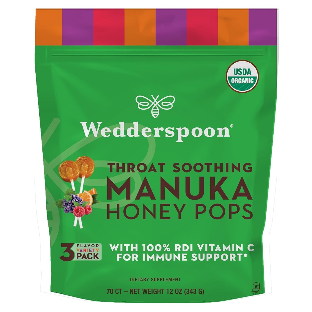 Wedderspoon Organic Manuka Honey Drops, Lemon & Bee Propolis, 20 Count (Pack of 1) | Genuine New Zealand Honey | Perfect Remedy For Dry Throats 6